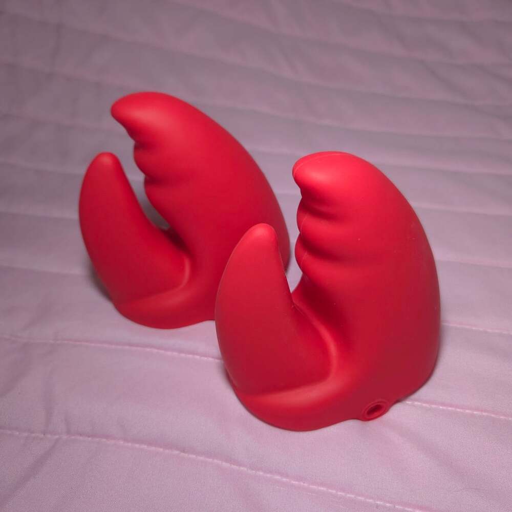 Unbranded Red Lobster Claw Pinch Grips Silicone Oven Mitts Pair